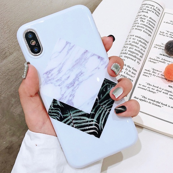 Accessories - iPhone X/XS/MAX/7+/8+/7/8  Marble Geometric Case